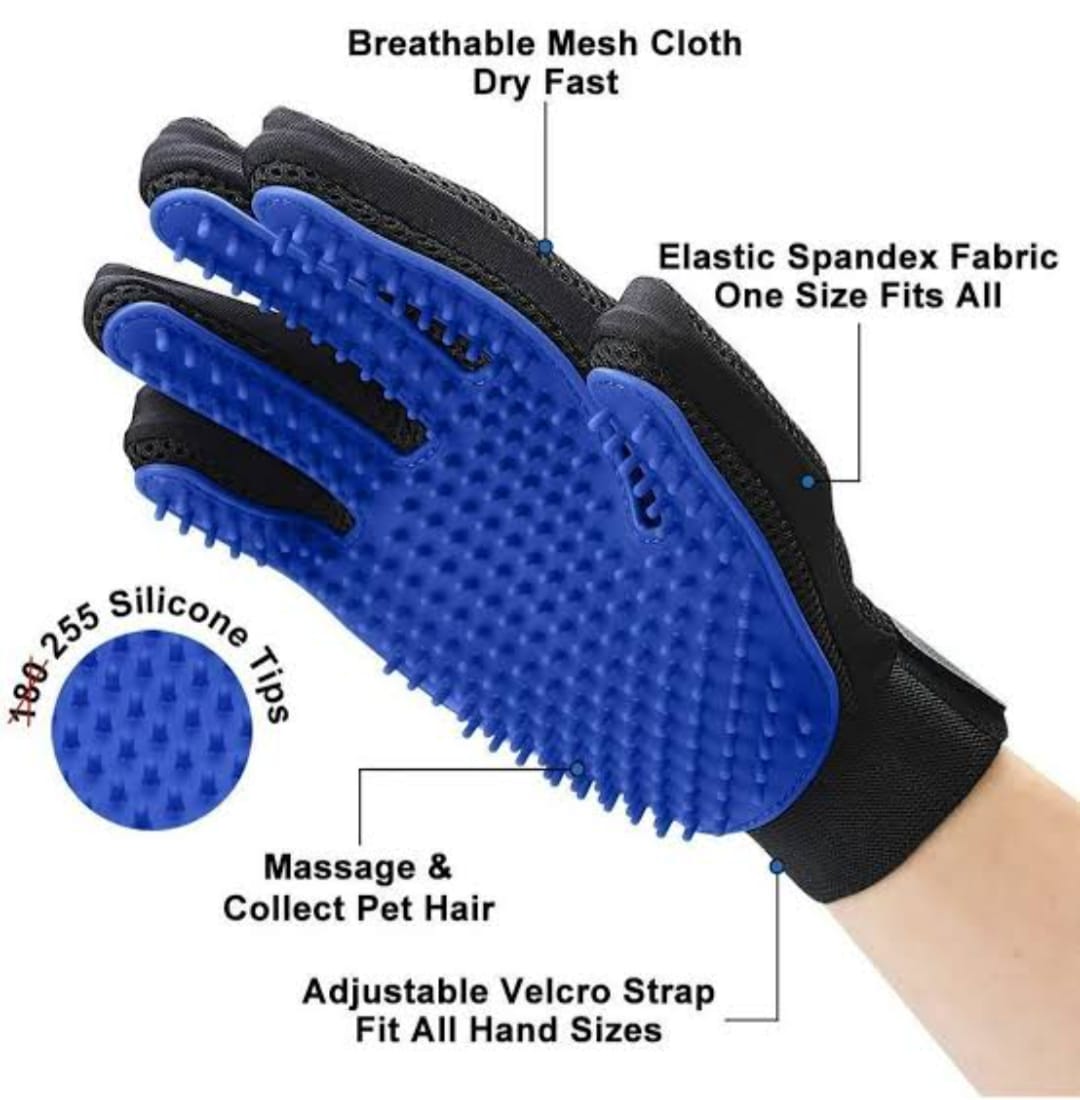 Dog rubber bath gloves