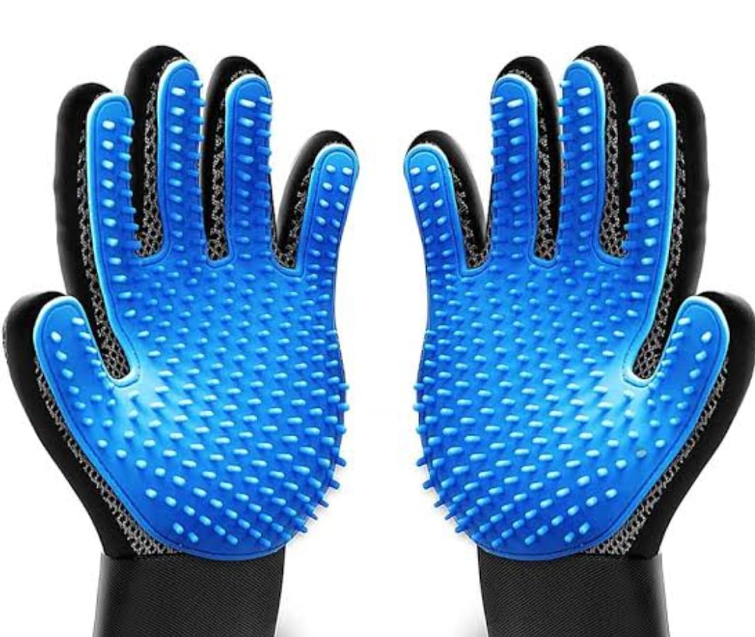 Dog rubber bath gloves